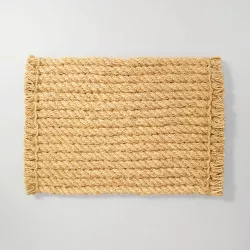 23"x35" Chunky Twisted Rope Coir Doormat Tan - Hearth & Hand™ with Magnolia
