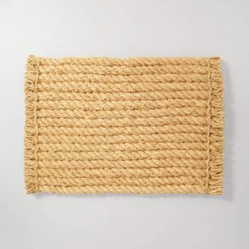23"x35" Chunky Twisted Rope Coir Doormat Tan - Hearth & Hand™ with Magnolia