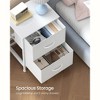 2-Drawer Fabric Nightstand with Steel Frame, 66 lb Top Load Storage Organizer for Bedroom - 3 of 4