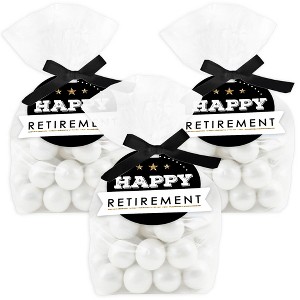 Big Dot of Happiness Happy Retirement - Retirement Party Clear Goodie Favor Bags - Treat Bags With Tags - Set of 12 - 1 of 4
