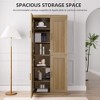PexFix 72"x31"x16" Wood Accent Cabinet with Adjustable Shelves in Natural Color - 4 of 4