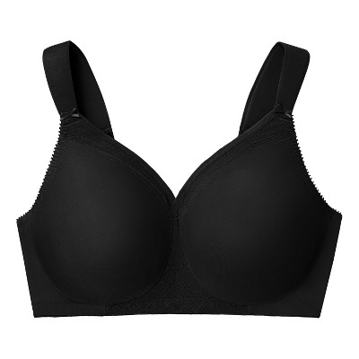 Glamorise Womens Magiclift Seamless Tshirt Wirefree Bra 1080 Black 46c