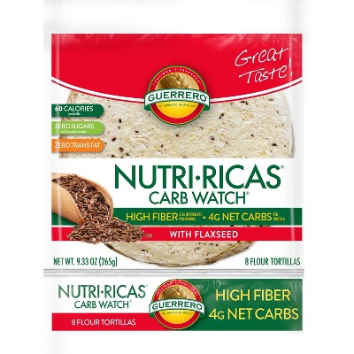 Guerrero Nutri-Ricas Carb Watch Flaxseed Flour Tortillas - 8ct