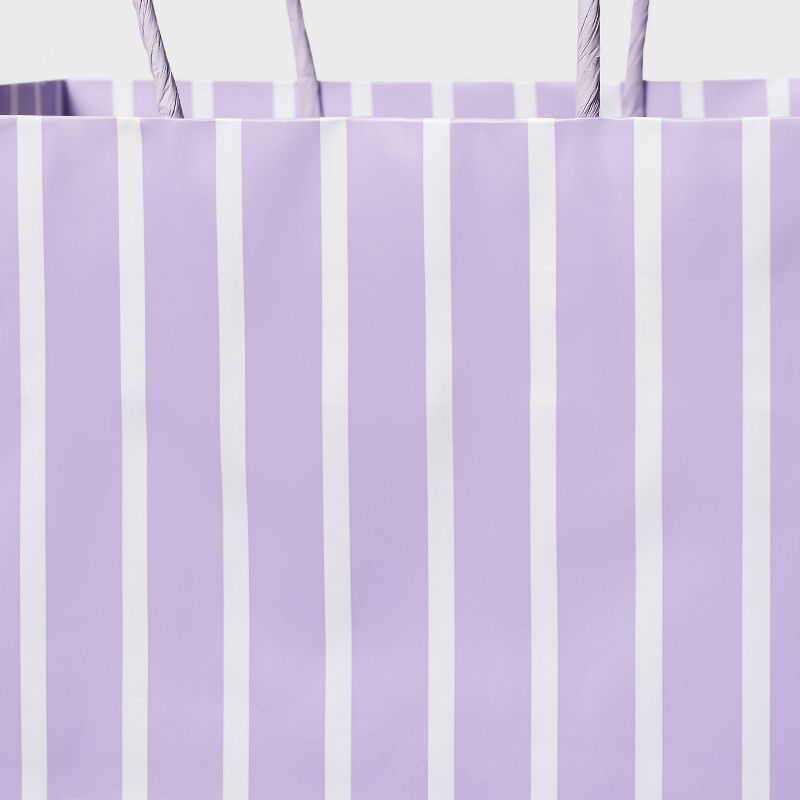 Small Striped Gift Bags Pastel Lavender - Spritz&#8482;: Easter Medium Size, Birthday Celebration, All Occasions, 3 of 4