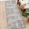Area Rug Washable Rug Vintage Traditional Mat Distressed Indoor Foldable Accent Rug Floral Non Slip Low Pile Carpet - 3 of 4