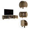 70.8 inch Wood TV Stand with Five Legs, Four Open Shelves, Back Holes, and Supports TVs up to 70 inches for Living Room - 4 of 4