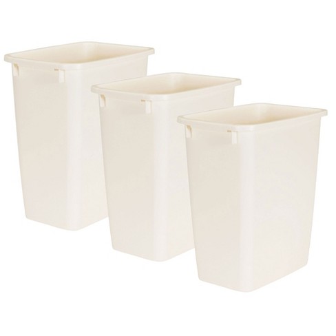 Rubbermaid 21 Quart Traditional Kitchen, Bathroom, And Office Wastebasket  Trash Can, Bisque (2 Pack) : Target