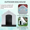FDW 28/32/39 Inch Spacious Plastic Dog House Dog Kennel with Ventilated Roof Removable Tray - 4 of 4