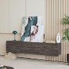 HomeStock Floating Wall TV Stand, Floating Entertainment Center, Floating TV Stand 65 inch for up to 80 inch TV and TV Stand Floating, Black - 2 of 4