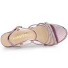 Allegra K Women's Ankle Strap Open Toe Rhinestone Kitten Heel Sandals - 4 of 4