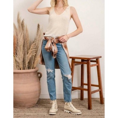 Women's Sleeveless V-neck Knit Tank - Mine : Target