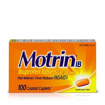 Motrin Ib Pain Reliever & Fever Reducer Tablets - Ibuprofen (nsaid ...