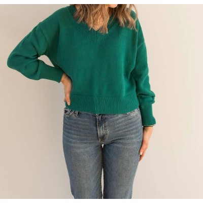 Women's Nova V Neck Sweater - Stitches & Stripes