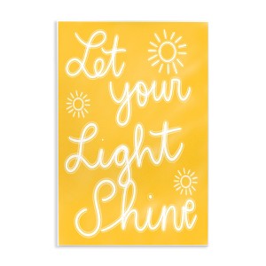 Stupell Industries Let Your Light Shine Yellow Phrase, 10" x 15" - 1 of 4