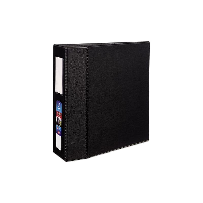 Avery Heavy-Duty Non-View Binder with DuraHinge, Three Locking One Touch EZD Rings and Spine Label, 4" Capacity, 11 x 8.5, Black, 1 of 7