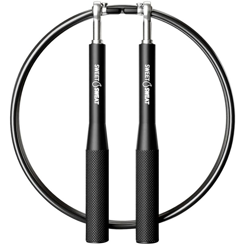 Sports Research Sweet Sweat Adjustable Length Speed Jump Rope, 1 of 3
