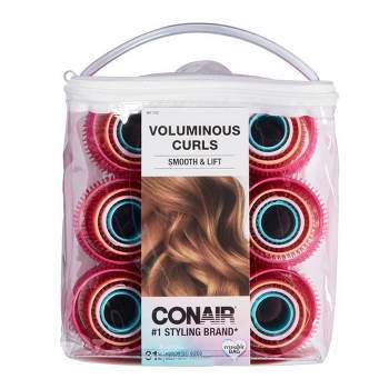 Conair Heatless Voluminous Curl Self Grip Rollers - Assorted Sizes & Colors - 31pk
