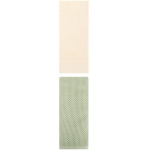 REGALWOVEN Solid Stripe Pattern Bathroom Face Hand Towels 14" x 30"/13" x 30" 2 Pcs - 1 of 4