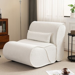 CAVINAS Velvet Recliner Single Seat Comfortable Lounge Chair Sofa Design Sofa with Waist Pack Padding - 1 of 4