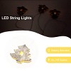 Perfect Holiday 10 LED Battery Operated String Light with Wooden Christmas Tree - Warm White - 3 of 4