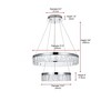 Elegant Lighting Linden 2 - Light Chandelier in  Chrome - 3 of 4