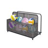 Outdoor Wicker Patio Pool Float Storage Basket PE Rattan with Rolling Wheels for Floaties, Life Vests, Beach Balls, Toys, and Patio Furniture - 2 of 4