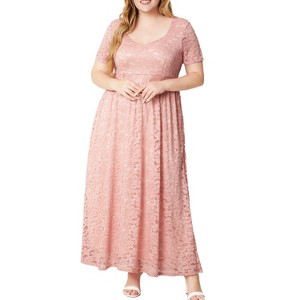 pink lace wedding guest dress Dusty Pink Evening Dress A Line Lace Layered Wedding Guest Dress