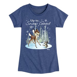Girls' - Disney - Christmas - Up To Snow Good Fitted Short Sleeve Graphic T-Shirt - 1 of 4