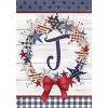 Briarwood Lane Everyday Garden Flag 12x18 For Outdoor American Wreath Monogram J Garden Flag Flags For Outside - 3 of 4