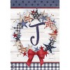 Briarwood Lane American Wreath Monogram J Garden Flag 18" x 12.5" - image 3 of 4