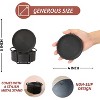 Folkulture Wood Coasters with Holder for Drink | Pack of 4, 4" Round Boho Coasters | Cute Coaster Set for Boho Decor, Farmhouse Decor (Black) - 3 of 4