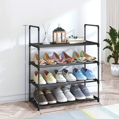 KTMBDW 4-Tier Stackable Shoe Rack, Shoe Organizer Storage Shelf for living room, Entryway