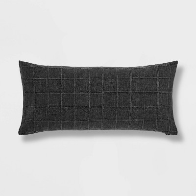 Charcoal grey best sale lumbar pillow