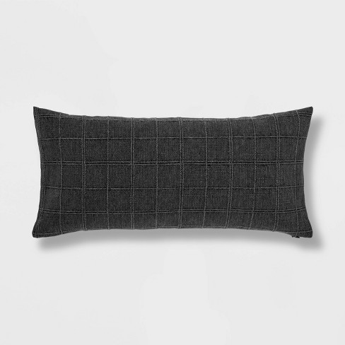 Charcoal grey hot sale lumbar pillow