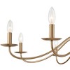 Franklin Iron Works Soft Gold Chandelier 42" Wide Farmhouse Rustic Bent Arms 8-Light Fixture for Dining Room Living House Home Foyer Kitchen Island - 3 of 4