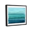 Stupell Industries Turquoise Gradient Shape Painting Black Floater Framed Canvas Wall Art - 3 of 4