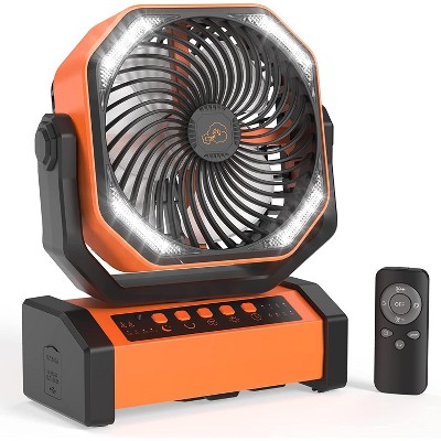 Battery Operated Clip on Fan with Camping Lantern, 4 Speeds & Timer, 10000mAh Battery Operated Clip Fan for Bed, Outdoor