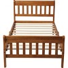 Streamdale Wood Platform Bed Twin Bed Frame Panel Bed Mattress Foundation Sleigh Bed Beige - 4 of 4