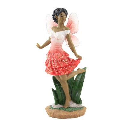 Black Art 9.5" Fairy Dance Red Figurine  -  Decorative Figurines