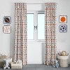 Bacati - Mod Sports, Blue/Orange/Brown Curtain Panel - 3 of 4