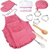 Kids Chef Apron Set with Cooking Role-Play Toys - Educational Kitchen Pretend Play, Washable Safe Materials, Gift for Little Cooks - 4 of 4