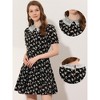 INSPIRE CHIC Women's Fit and Flare Peter Pan Collar Floral Dress - 2 of 4