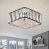 LLHZSY Modern Glam 4-Light Crystal Flush Mount Ceiling Light-Black/Chrome, Square Lampshape - 2 of 4