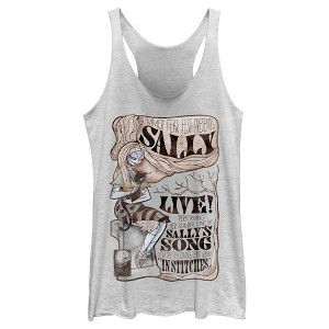 Women's The Nightmare Before Christmas Summer Fear Fest Sally Poster Racerback Tank Top - 1 of 4