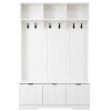 Racxily 2-Meter Wardrobe with 3 Cabinets & Storage Rack, Warm White - 2 of 4