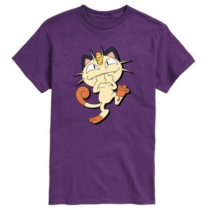Men's - Pokémon - Meowth Shadow Short Sleeve Graphic T-Shirt - 1 of 4