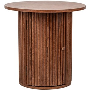 Nordlys | Walnut Finish Side Table with Storage, Modern Design Style , Living Room - 1 of 4