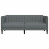 vidaXL Sofa Dark grey Polyester fabric, plywood, solid wood, foam 2-seater - 3 of 4