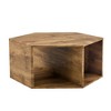 TOAOTBNBO Minimalist Coffees Table with Storage, Center Table with Stand-up Design, Elegant Coffee Table for Dining Room, Brown - 2 of 4