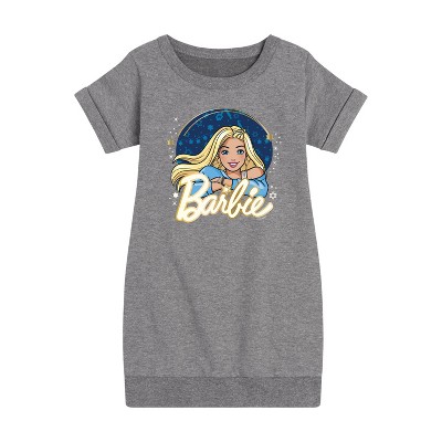 - Barbie - Hanukkah Doll Graphic Short Sleeve Fleece Dress